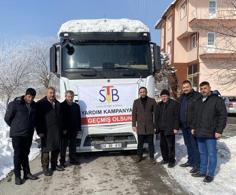 SİVAS TİCARET BORSASI İKİNCİ EKMEK TIRINI GAZİANTEP’E GÖNDERDİ